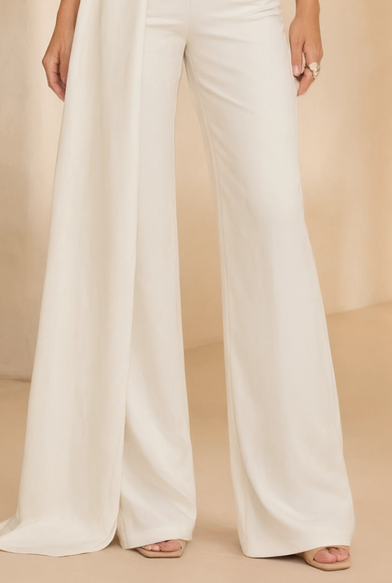 Puerto – ensemble blanc cassé : blouse + pantalon